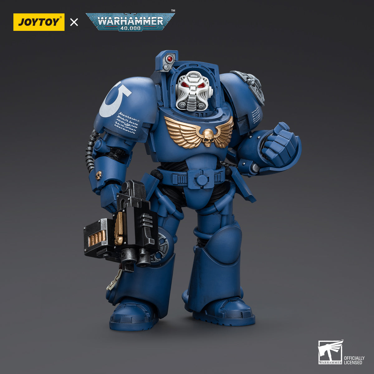 Warhammer Collectibles: 1/18 Scale Ultramarines Terminator Squad Terminator With Storm Bolter