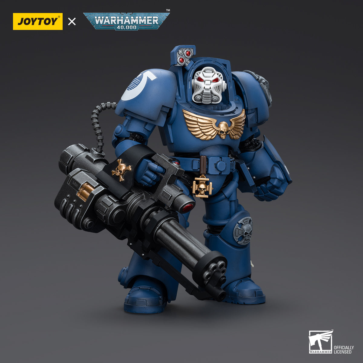Warhammer Collectibles: 1/18 Scale Ultramarines Terminator Squad Terminator With Assault Cannon