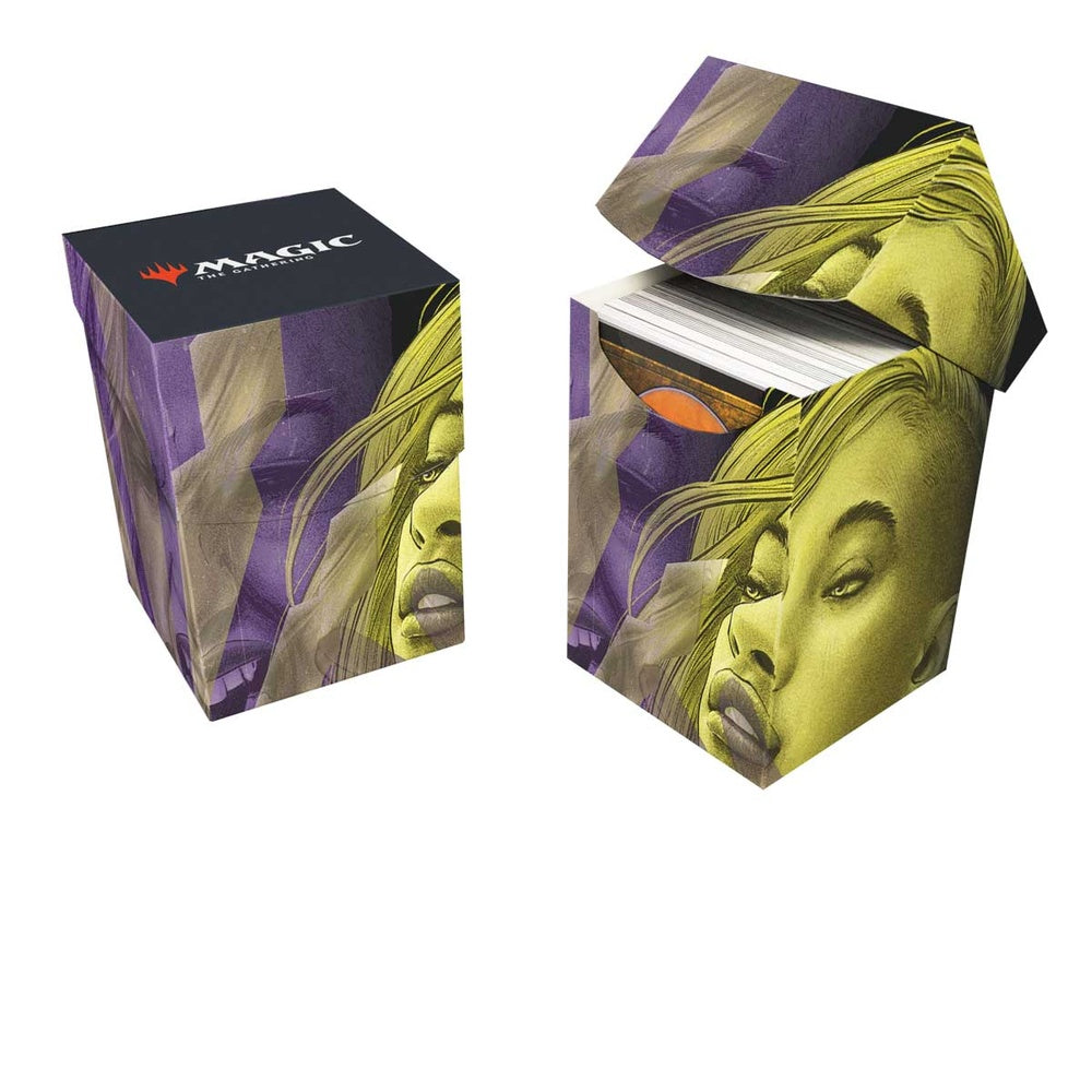 Ultra Pro - Duskmourn 100+ Deck Box Alt Art Key Character Mythic 3 for Magic: The Gathering