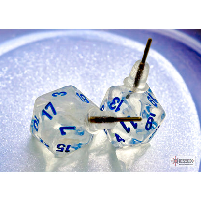 Chessex CHX 54511 Stud Earrings Borealis Icicle Mini-Poly d20 Pair (Preorder) - Good Games