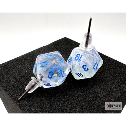 Chessex CHX 54511 Stud Earrings Borealis Icicle Mini-Poly d20 Pair (Preorder) - Good Games