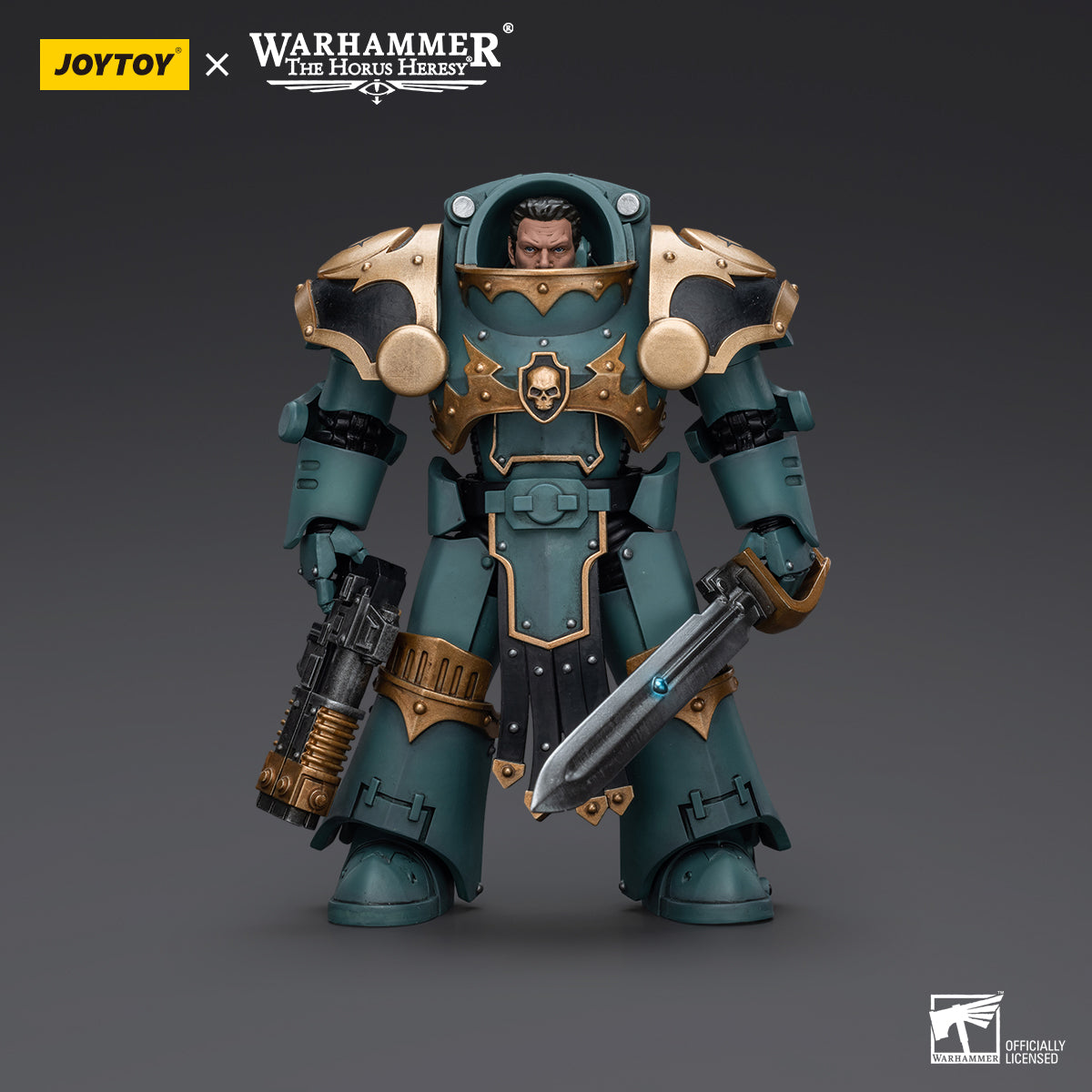 Warhammer Collectibles: 1/18 Scale Sons Of Horus Tartaros Terminator Squad Sergeant &amp; Power Sword - Good Games