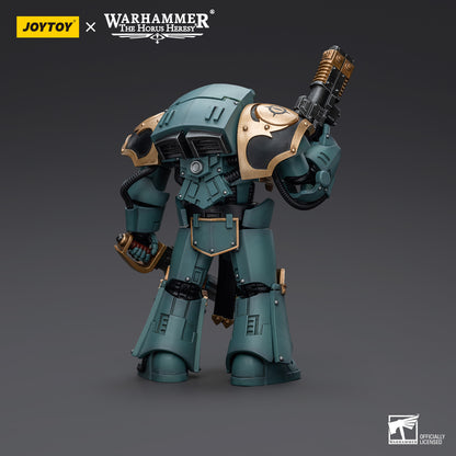 Warhammer Collectibles: 1/18 Scale Sons Of Horus Tartaros Terminator Squad Sergeant & Power Sword - Good Games