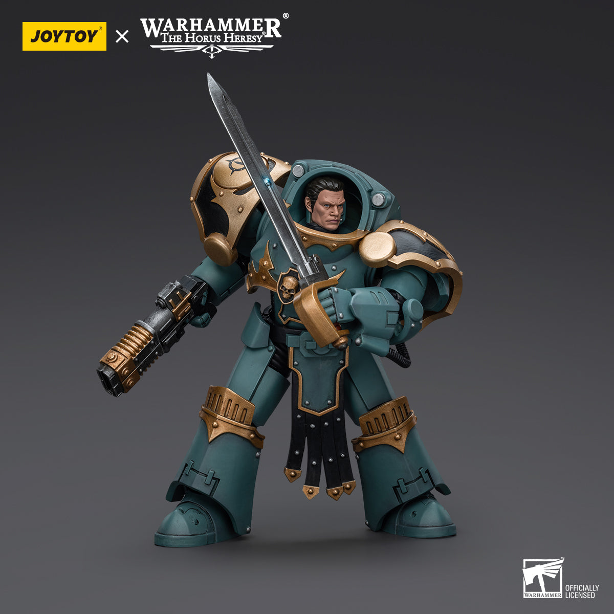 Warhammer Collectibles: 1/18 Scale Sons Of Horus Tartaros Terminator Squad Sergeant &amp; Power Sword - Good Games