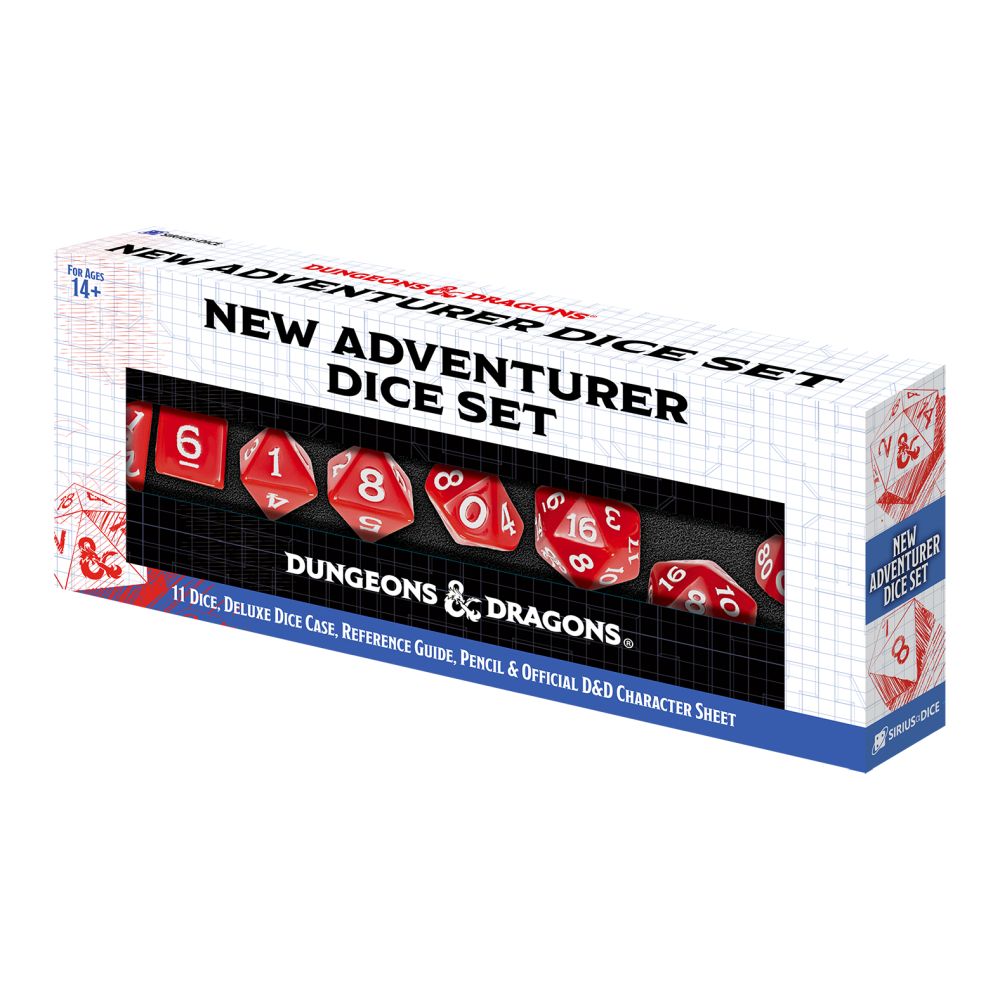 Sirius Dice - D&D New Adventurer Dice Set - Red Dice - Good Games