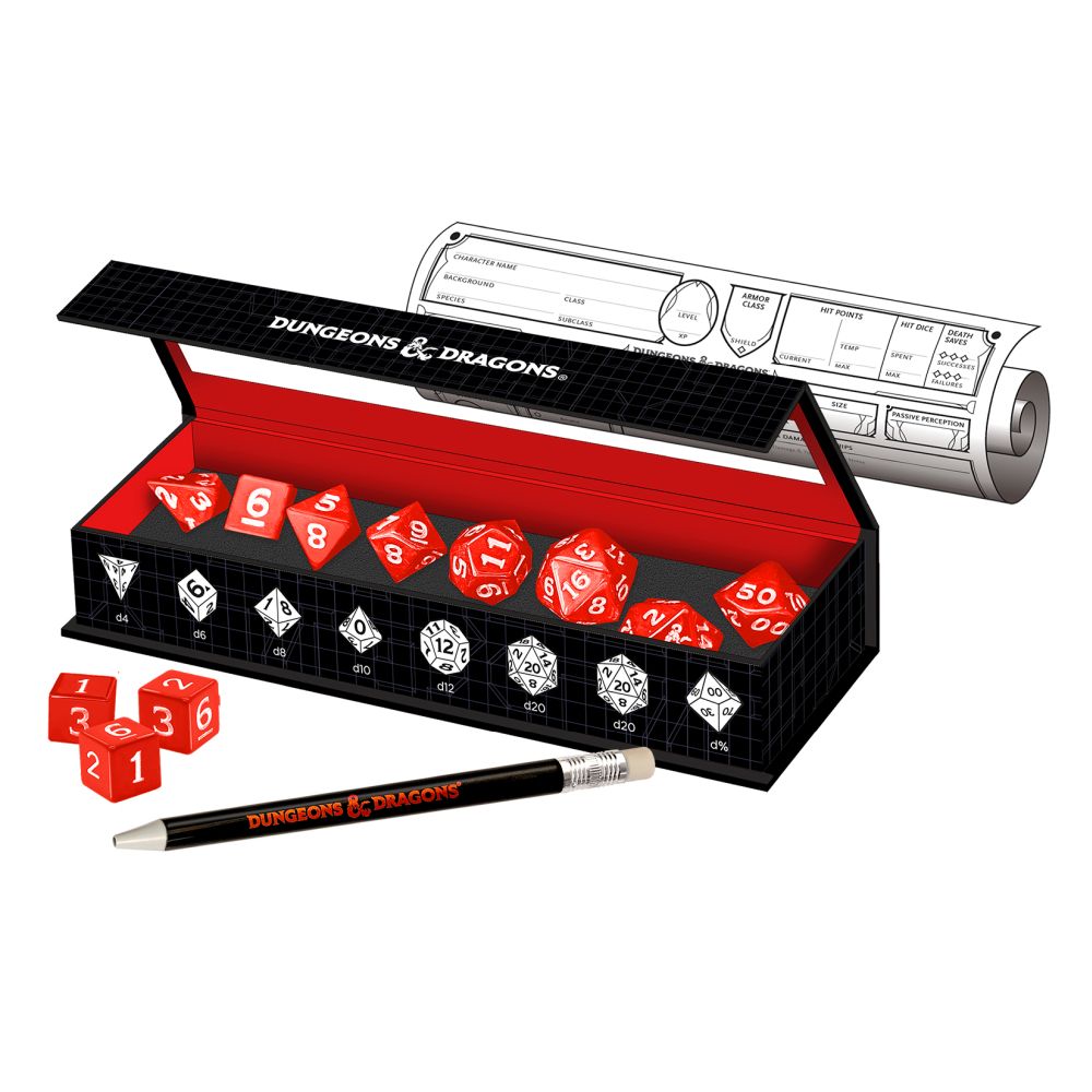Sirius Dice - D&D New Adventurer Dice Set - Red Dice - Good Games