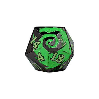 LPG Dice RPG Set Inscripted Dragon Green - Good Games