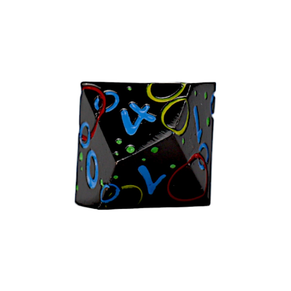 LPG Dice RPG Set Inscripted Bubbles Rainbow Black - Good Games