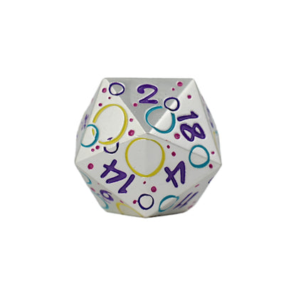 LPG Dice RPG Set Inscripted Bubbles Pastel White - Good Games