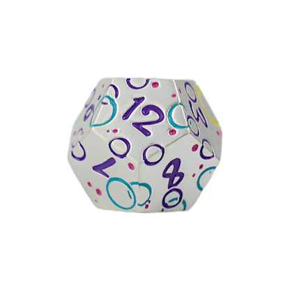 LPG Dice RPG Set Inscripted Bubbles Pastel White - Good Games