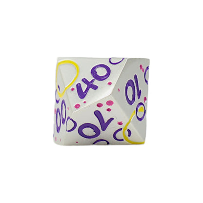 LPG Dice RPG Set Inscripted Bubbles Pastel White - Good Games
