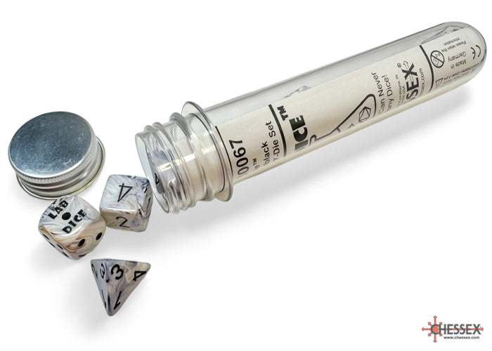 Chessex Marble Calcite/blue Polyhedral 7-Dice Set (with bonus die) CHX 30067 - Good Games