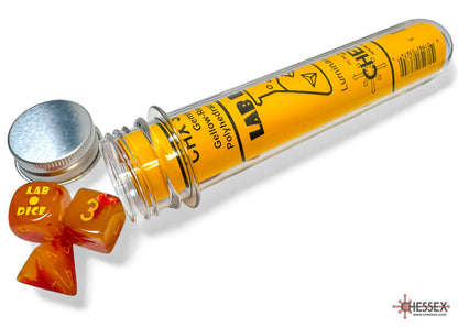 Chessex Gemini Gellow-Red/yellow Polyhedral Luminary 7-Dice Set (with bonus die) CHX 30051 - Good Games