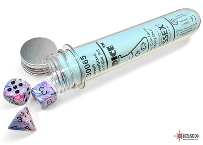 Chessex Festive Hydrangea/black Polyhedral 7-Dice Set (with bonus die) CHX 30065 - Good Games