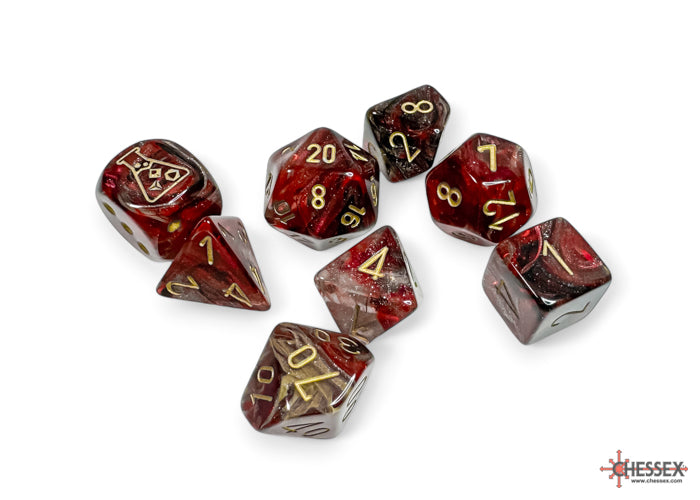 Chessex Borealis Cosmos/gold Polyhedral 7-Dice Set (with bonus die) CHX 30064 - Good Games