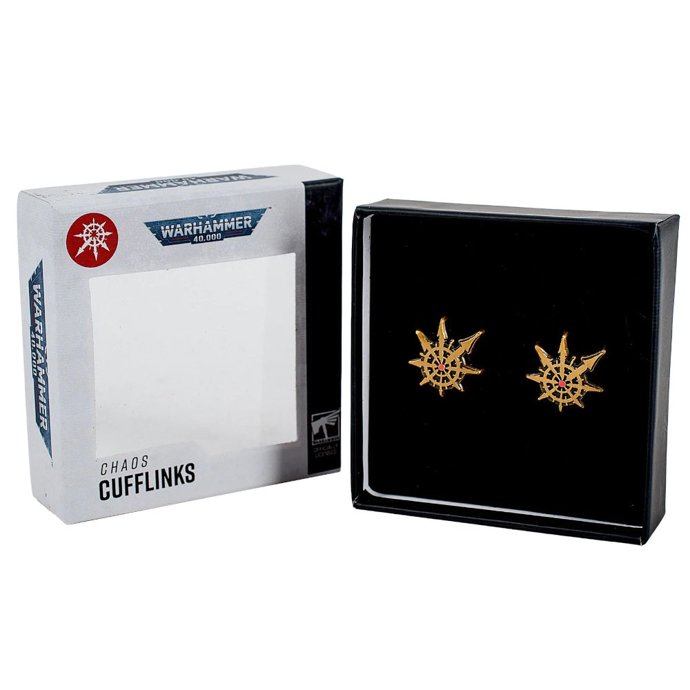 Warhammer 40000: Chaos Cufflinks (Preorder) - Good Games