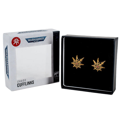 Warhammer 40000: Chaos Cufflinks (Preorder) - Good Games