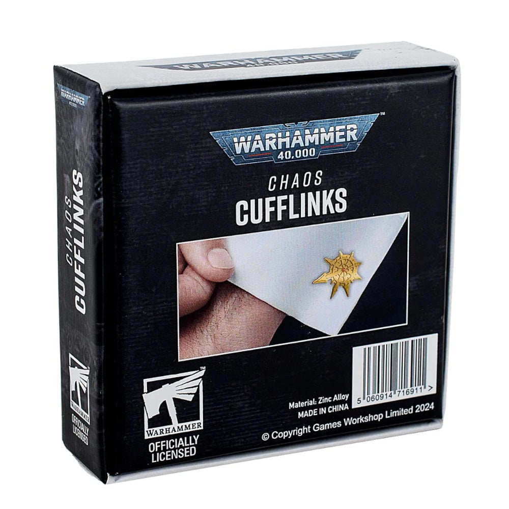 Warhammer 40000: Chaos Cufflinks (Preorder) - Good Games