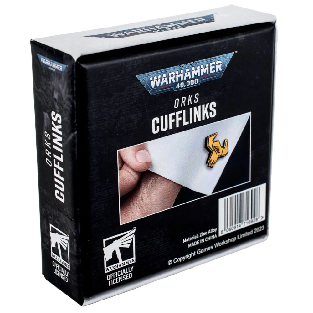 Warhammer 40000: Orks Cufflinks (Preorder) - Good Games