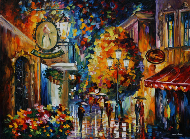 Holdson - Symphony Of Colour Romantic Cafe In Old City 1000 Piece Jigsaw