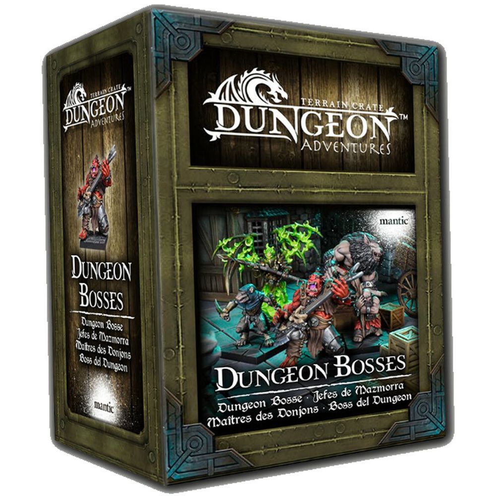 Mantic Games TerrainCrate - Dungeon Adventures - Dungeon Bosses Miniature (MGTC223) packaging box front view