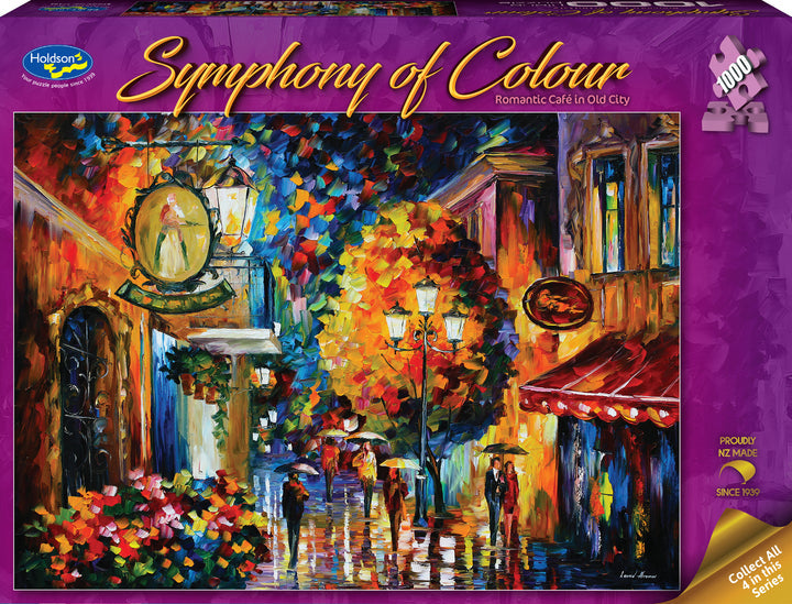 Holdson - Symphony Of Colour Romantic Cafe In Old City 1000 Piece Jigsaw - Good Games