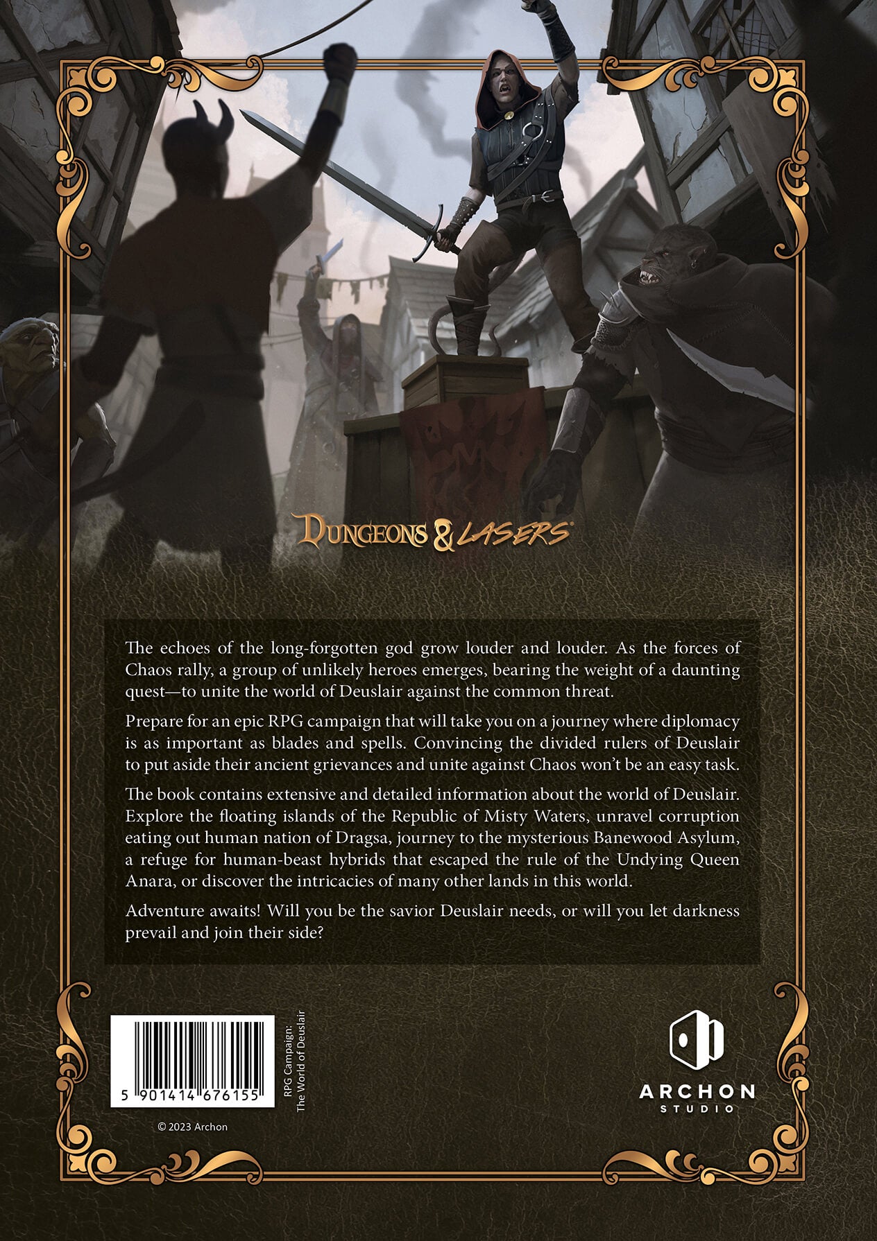Dungeons & Lasers: The World Of Deuslair: Rpg Campaign (Hardcover) - Good Games