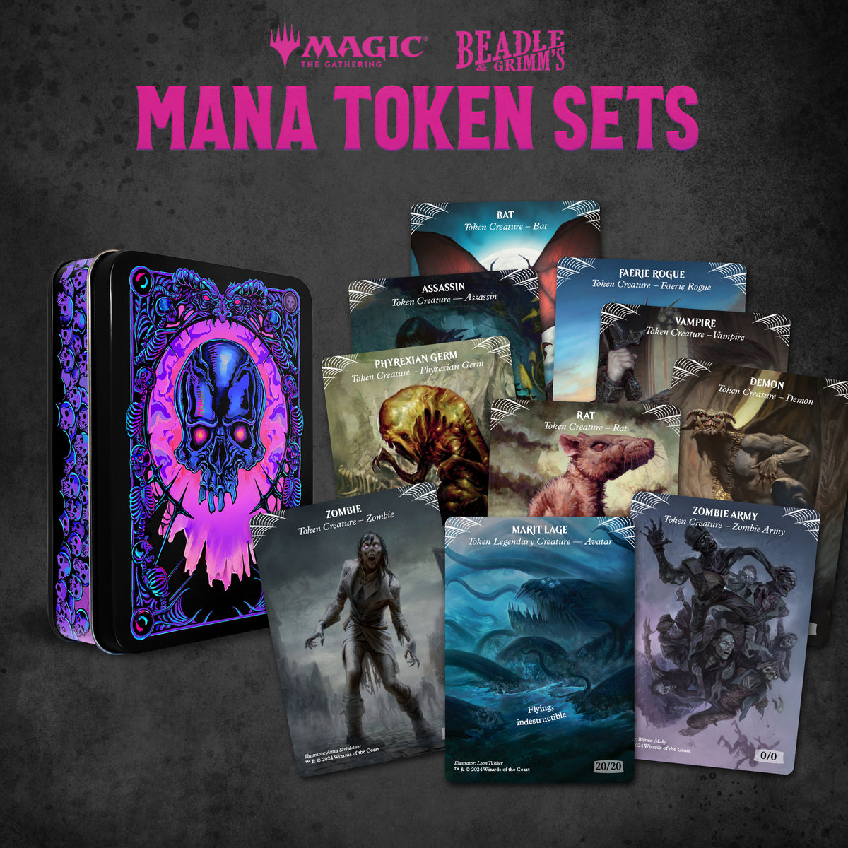 Beadle &amp; Grimms Magic: The Gathering Black Mana Token Set - Good Games