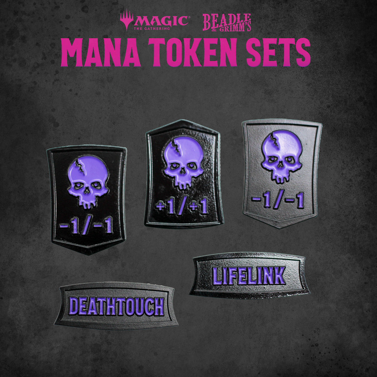 Beadle &amp; Grimms Magic: The Gathering Black Mana Token Set - Good Games