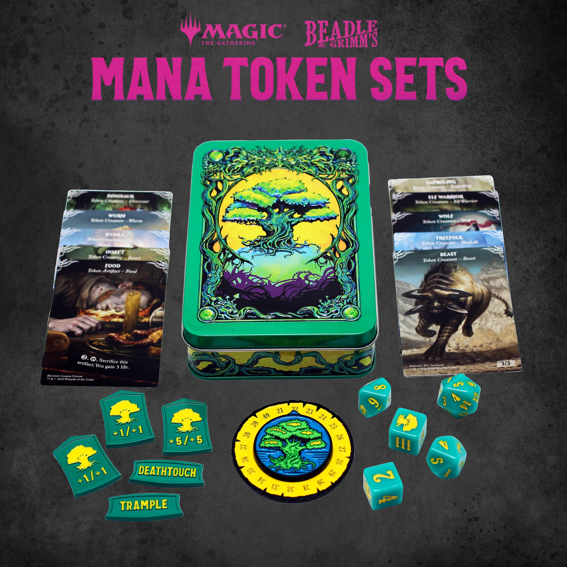 Beadle & Grimms Magic: The Gathering Green Mana Token Set - Good Games