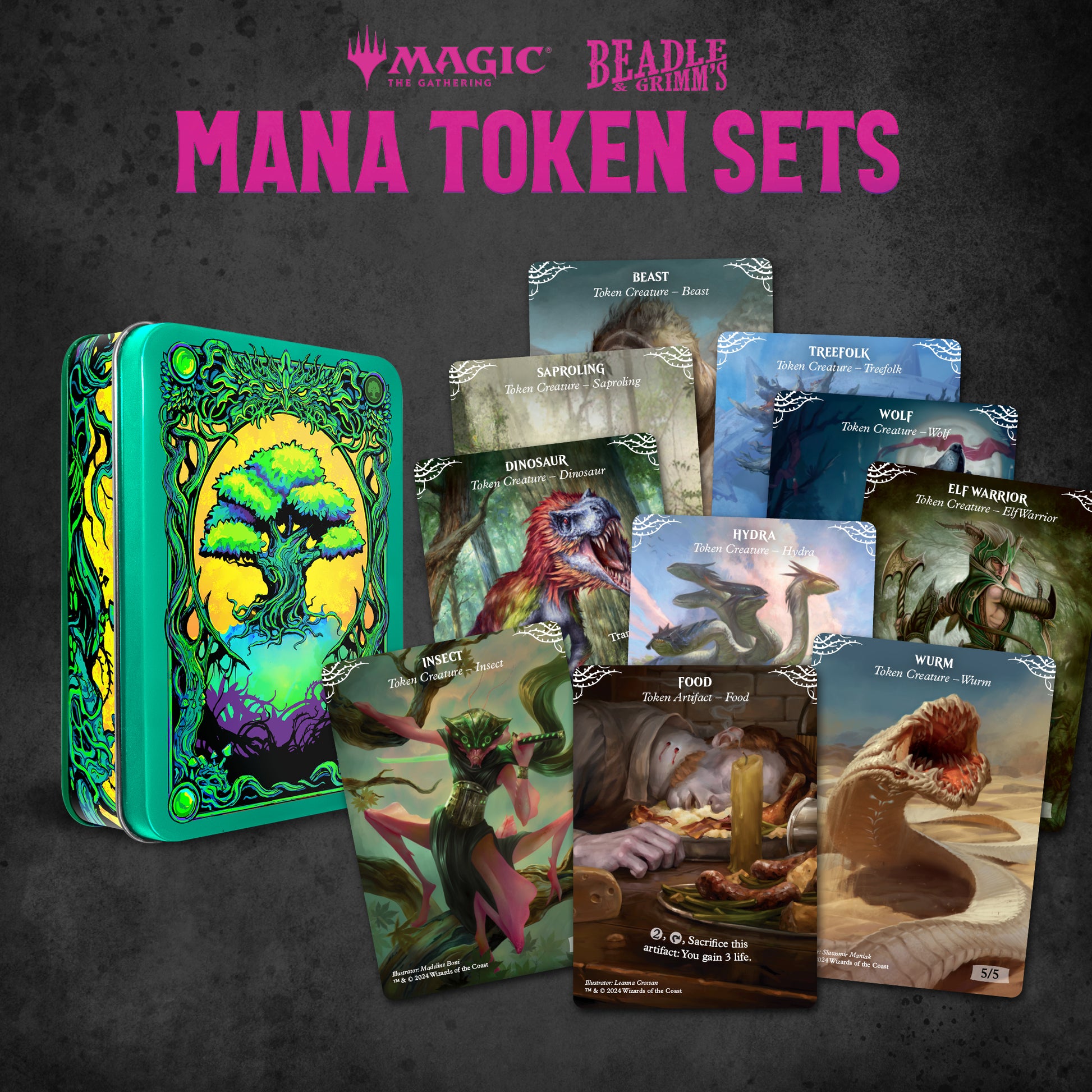 Beadle & Grimms Magic: The Gathering Green Mana Token Set - Good Games