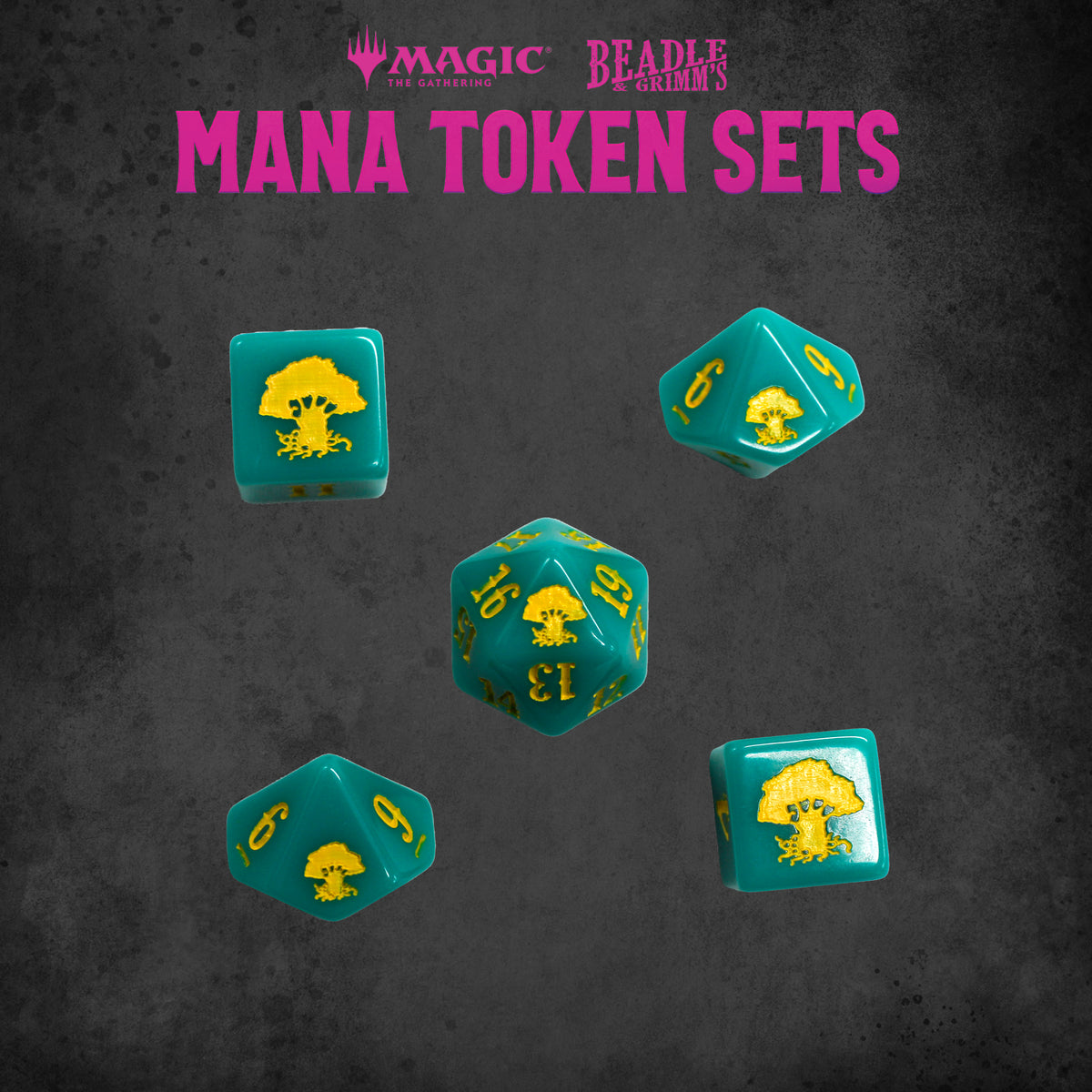 Beadle &amp; Grimms Magic: The Gathering Green Mana Token Set - Good Games