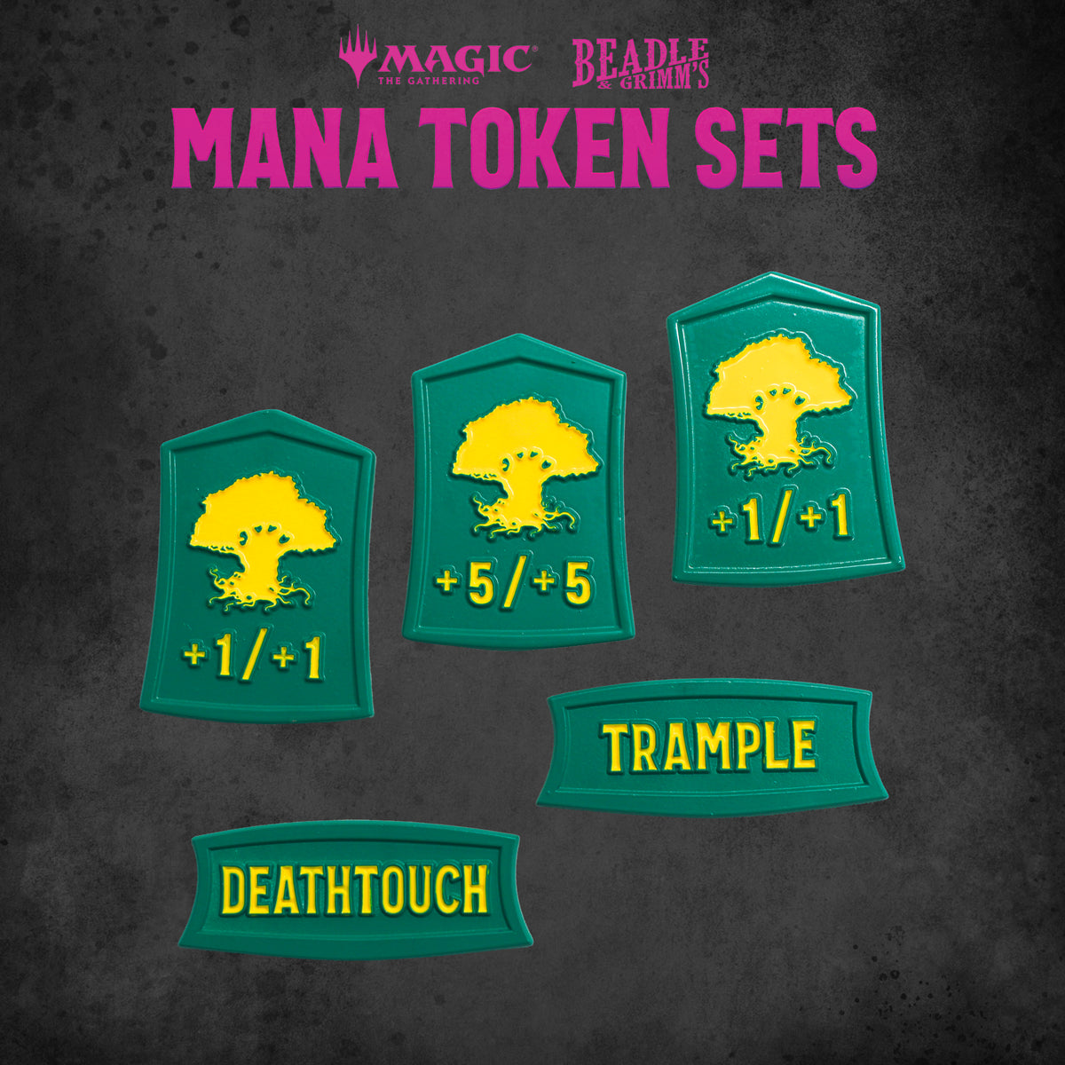 Beadle &amp; Grimms Magic: The Gathering Green Mana Token Set - Good Games