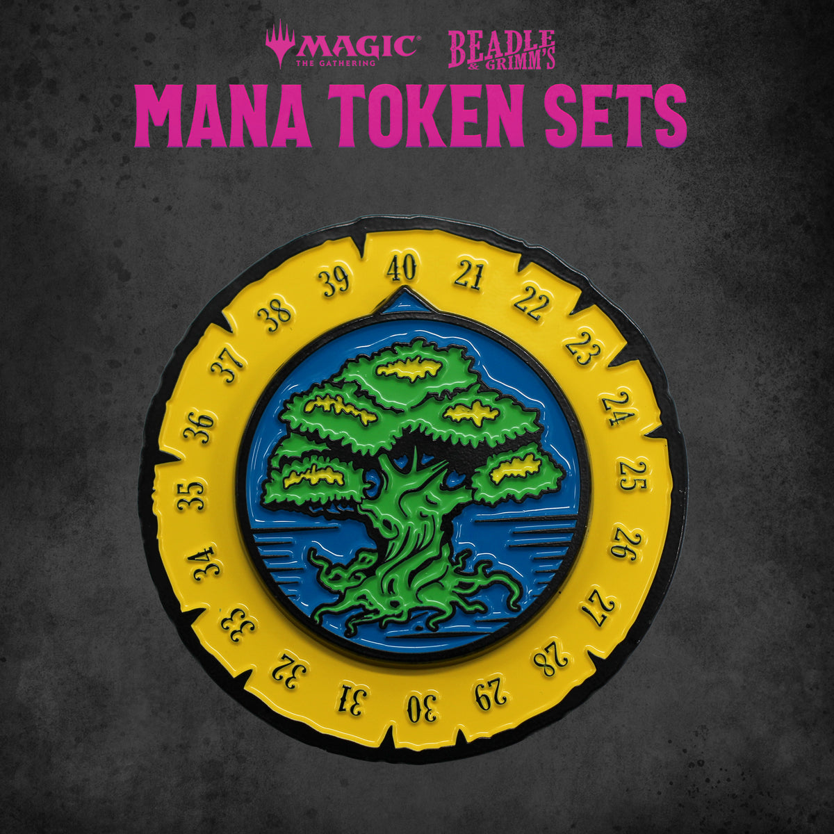 Beadle &amp; Grimms Magic: The Gathering Green Mana Token Set - Good Games