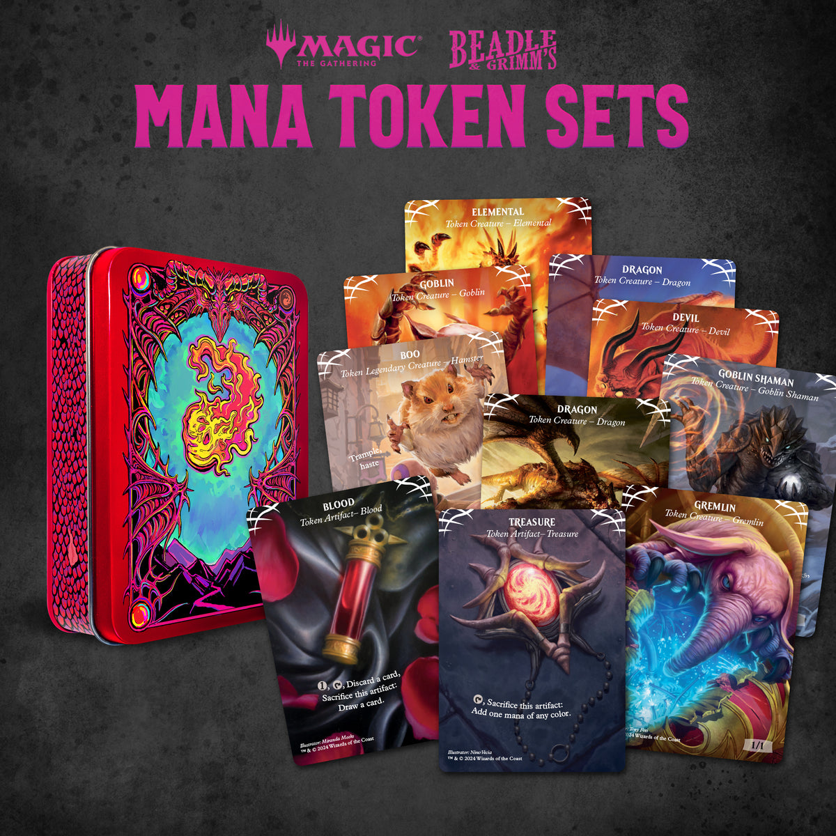 Beadle &amp; Grimms Magic: The Gathering Red Mana Token Set - Good Games