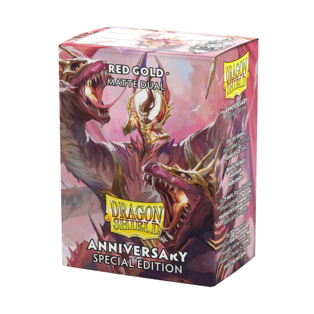 Dragon Shield: Sleeves – Matte Dual – Anniversary Special Edition: Red Gold - Good Games