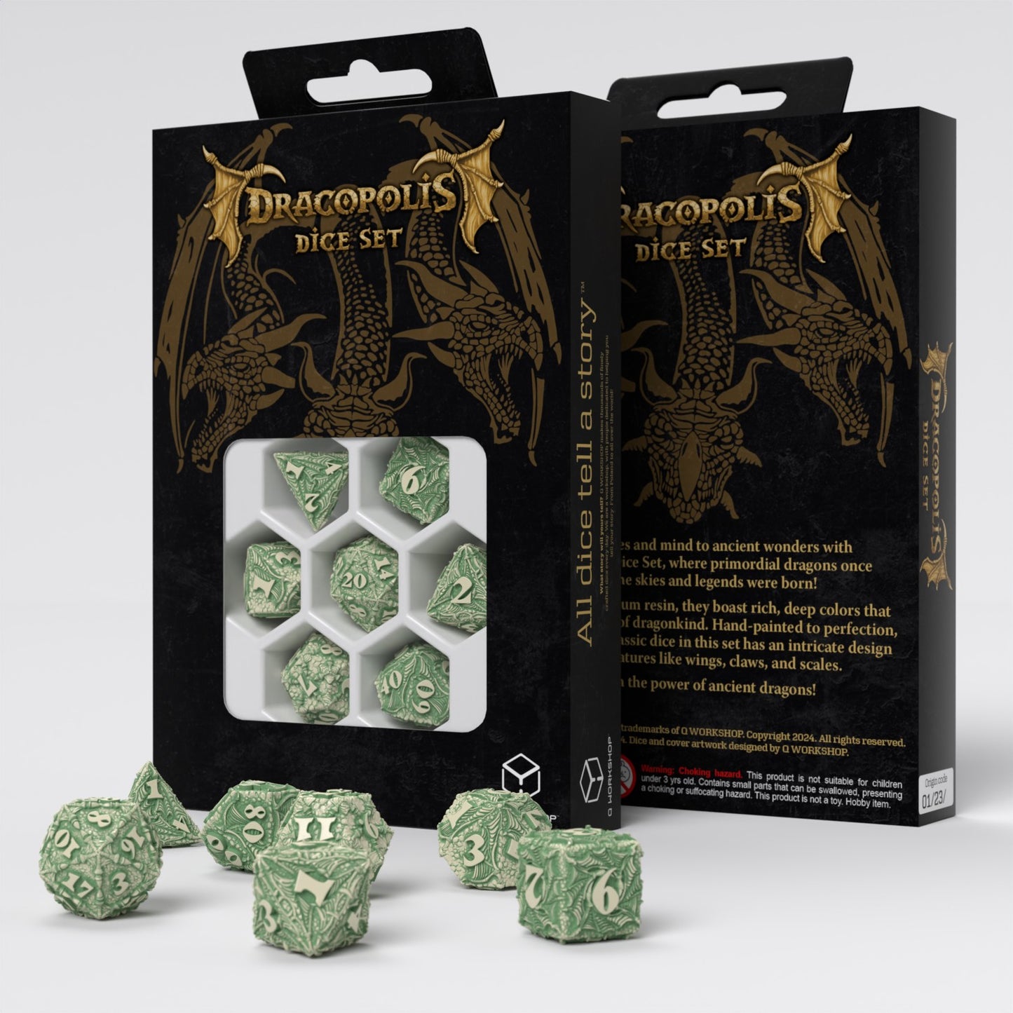 Q Workshop - Dracopolis - The Andean Longneck Dice Set 7 - Good Games