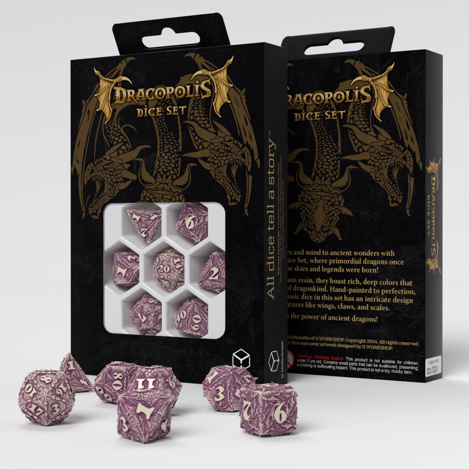 Q Workshop - Dracopolis - The Yucatan Featherwing Dice Set 7 - Good Games
