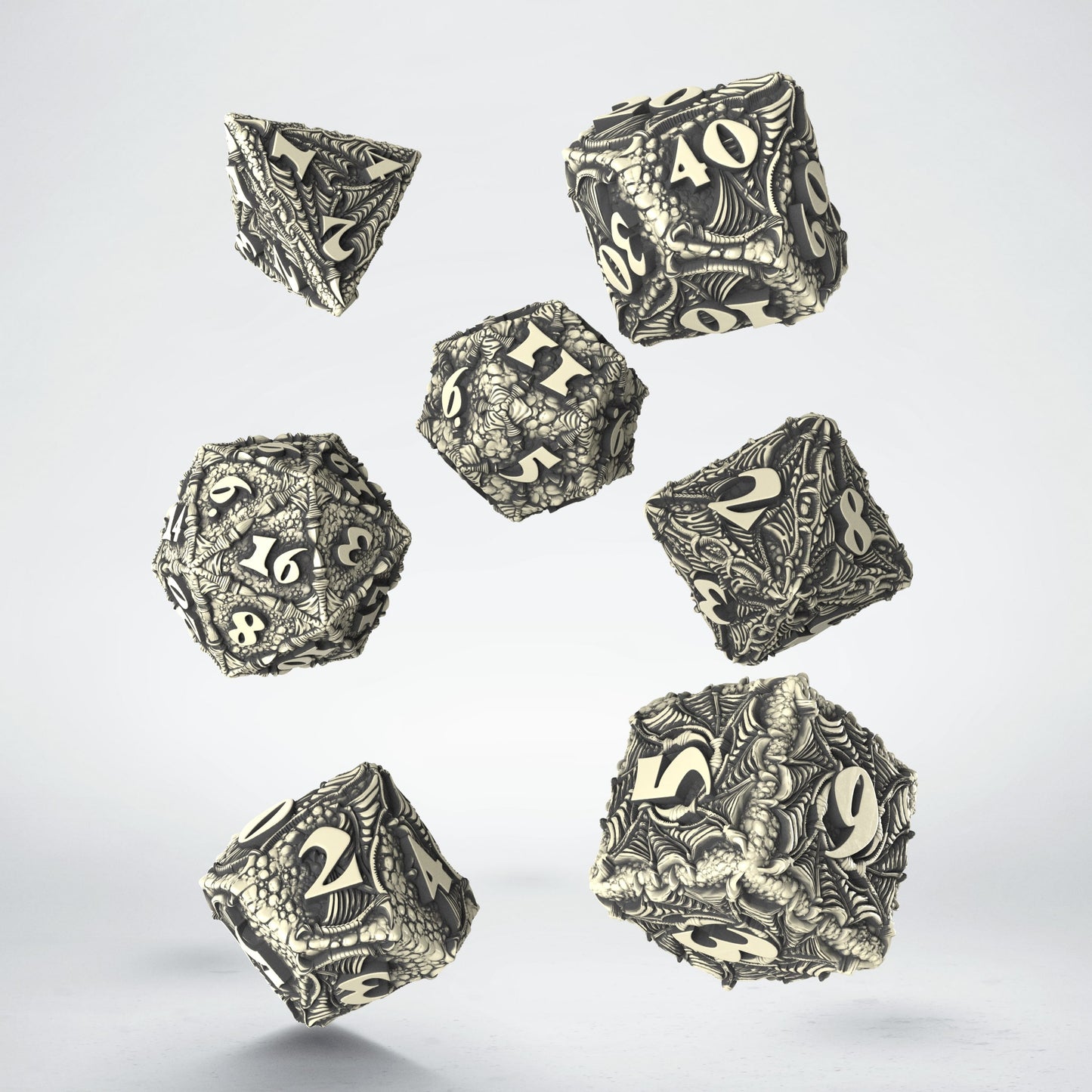 Q Workshop - Dracopolis - The Scandinavian Blackfang Dice Set 7 - Good Games
