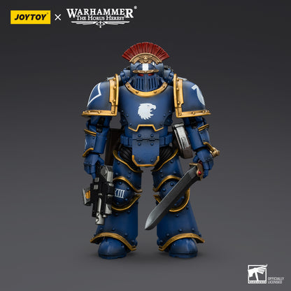 Warhammer Collectibles: 1/18 Scale Ultramarines Legion MKIII Tactical Squad Sergeant with Power Swd - Good Games
