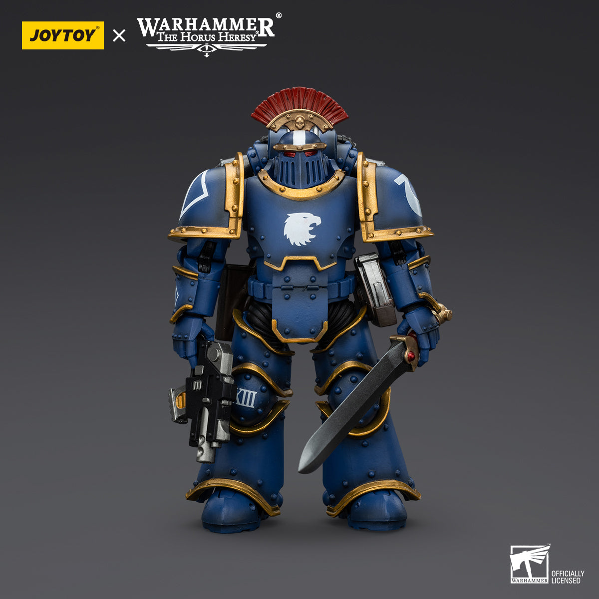 Warhammer Collectibles: 1/18 Scale Ultramarines Legion MKIII Tactical Squad Sergeant with Power Swd - Good Games