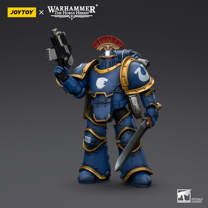 Warhammer Collectibles: 1/18 Scale Ultramarines Legion MKIII Tactical Squad Sergeant with Power Swd - Good Games
