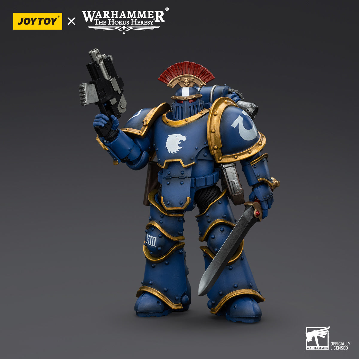 Warhammer Collectibles: 1/18 Scale Ultramarines Legion MKIII Tactical Squad Sergeant with Power Swd - Good Games