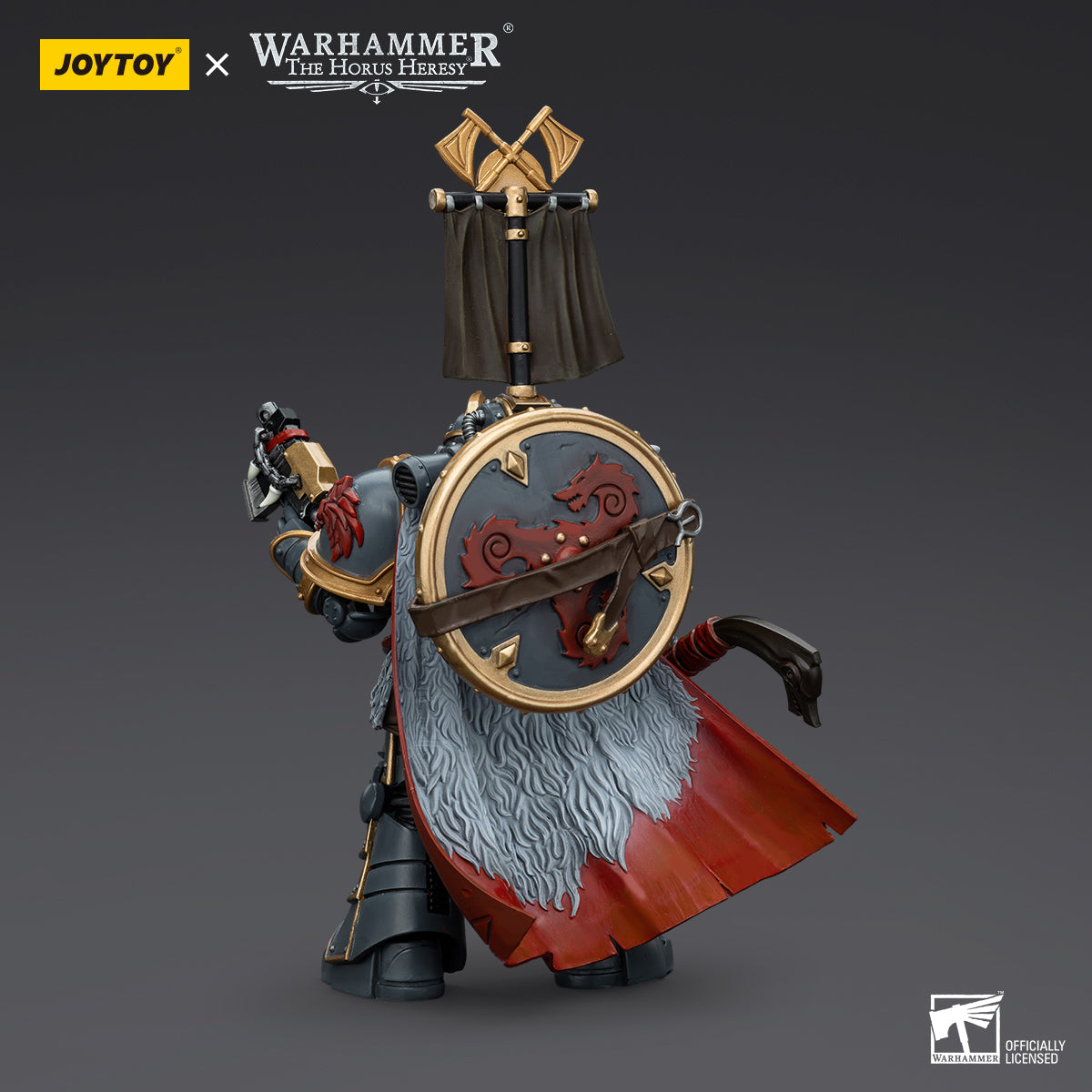 Warhammer Collectibles: 1/18 Scale Space Wolves Legion Praetor with Power Axe and Combat Shield - Good Games