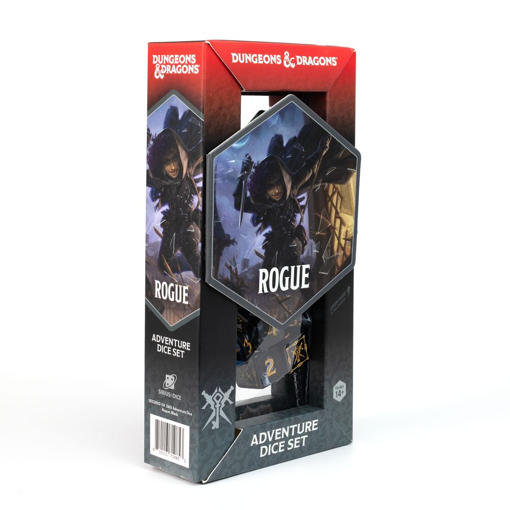 Sirius Dice - Dungeons & Dragons Adventure Dice - Rogue - Black - Good Games