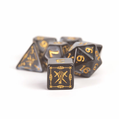 Sirius Dice - Dungeons & Dragons Adventure Dice - Rogue - Black - Good Games