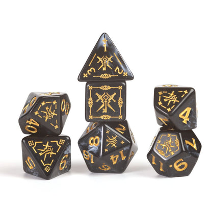 Sirius Dice - Dungeons & Dragons Adventure Dice - Rogue - Black - Good Games