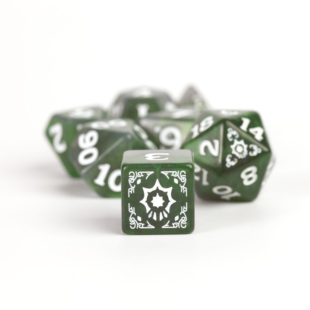 Sirius Dice - Dungeons & Dragons Adventure Dice - Cleric - Green - Good Games