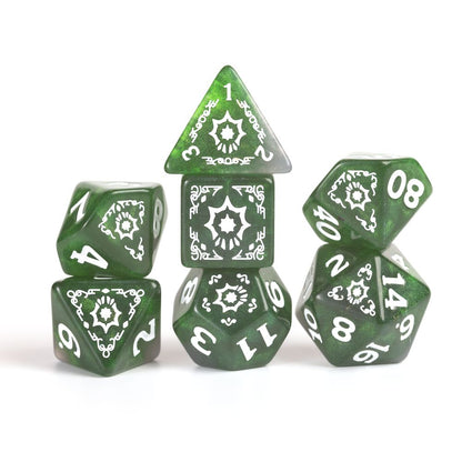 Sirius Dice - Dungeons & Dragons Adventure Dice - Cleric - Green - Good Games