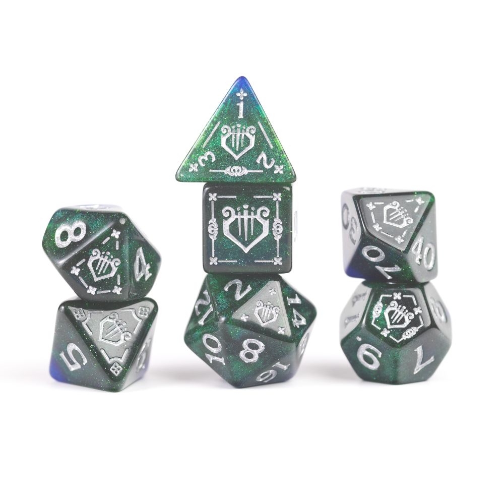 Sirius Dice - Dungeons & Dragons Adventure Dice - Bard - Blue - Good Games